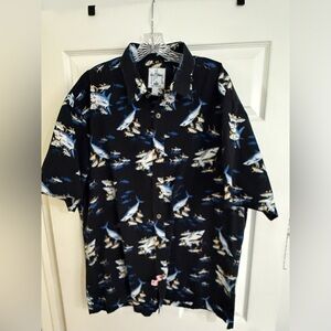 GUY HARVEY mens button down classic fish print shirt size 2X